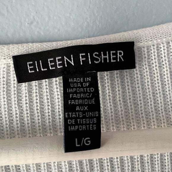 Eileen fisher textured pullover sweater in bone tencel - Picture 6 of 6